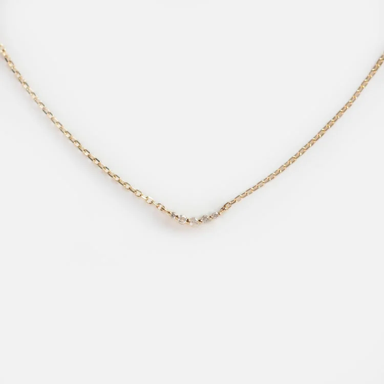 The Perfect Jewelry Piece At The Perfect Discount Solid Gold Diamond Arc Necklace