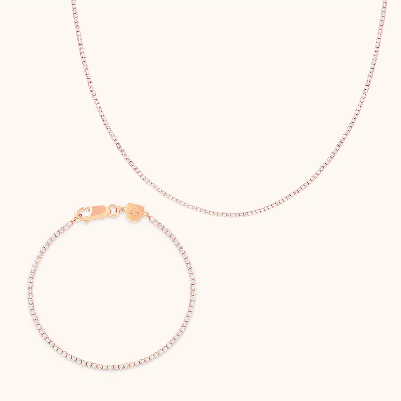 Last Chance To Grab Your Favorite Jewelry At A Discount Tennis Chain Gift Set in Rose Gold Last Chance To Grab Your Favorite Jewelry At A Discount Tennis Chain Gift Set in Rose Gold