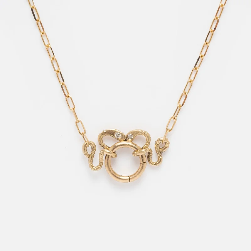 Exclusive Online Jewelry Sale – Don't Wait Twin Snakes Charm Holder Necklace