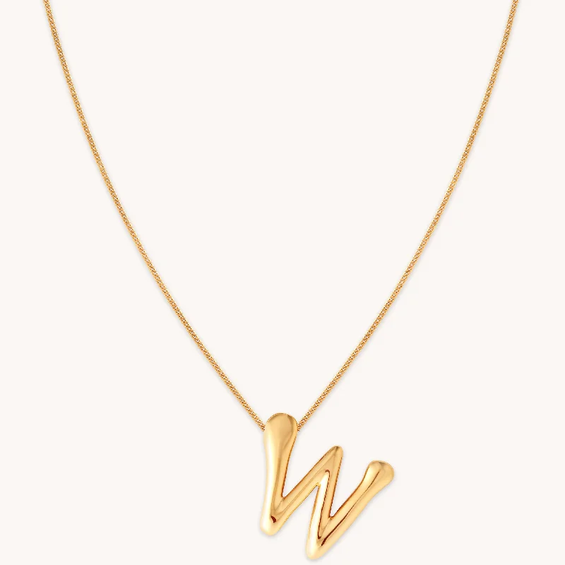 Elegant Jewelry, Exclusive Prices – Shop Now W Initial Bold Pendant Necklace in Gold Elegant Jewelry, Exclusive Prices – Shop Now W Initial Bold Pendant Necklace in Gold