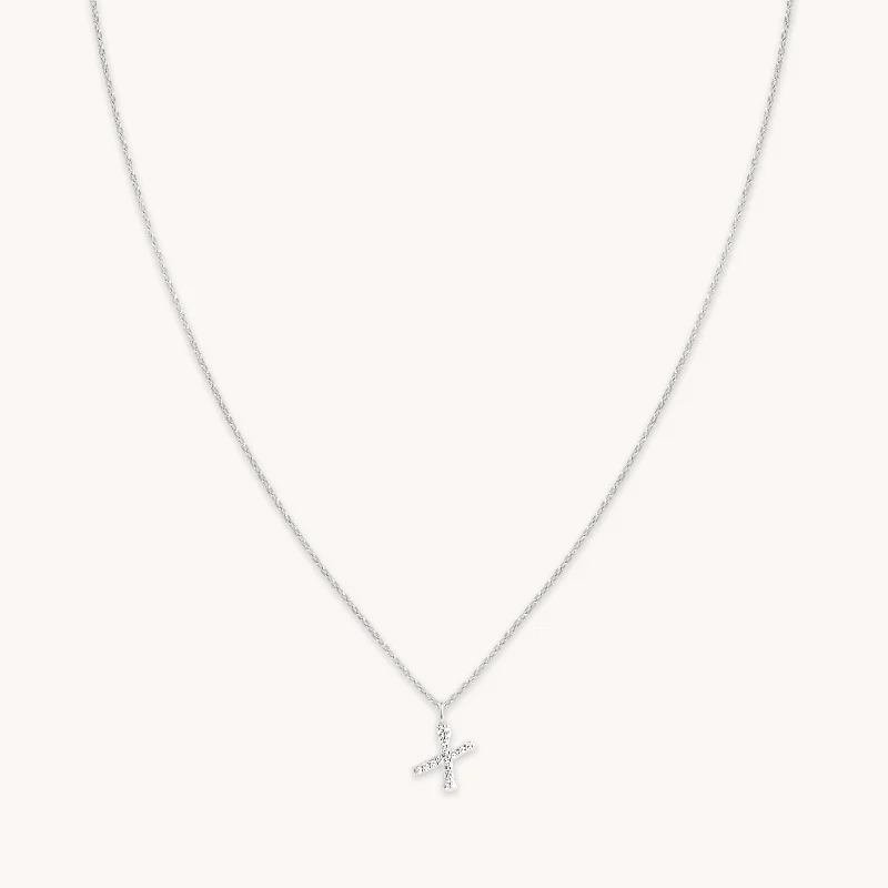 Luxury Jewelry Clearance – Shop Premium Styles Now X Initial Pavé Pendant Necklace in Silver Luxury Jewelry Clearance – Shop Premium Styles Now X Initial Pavé Pendant Necklace in Silver