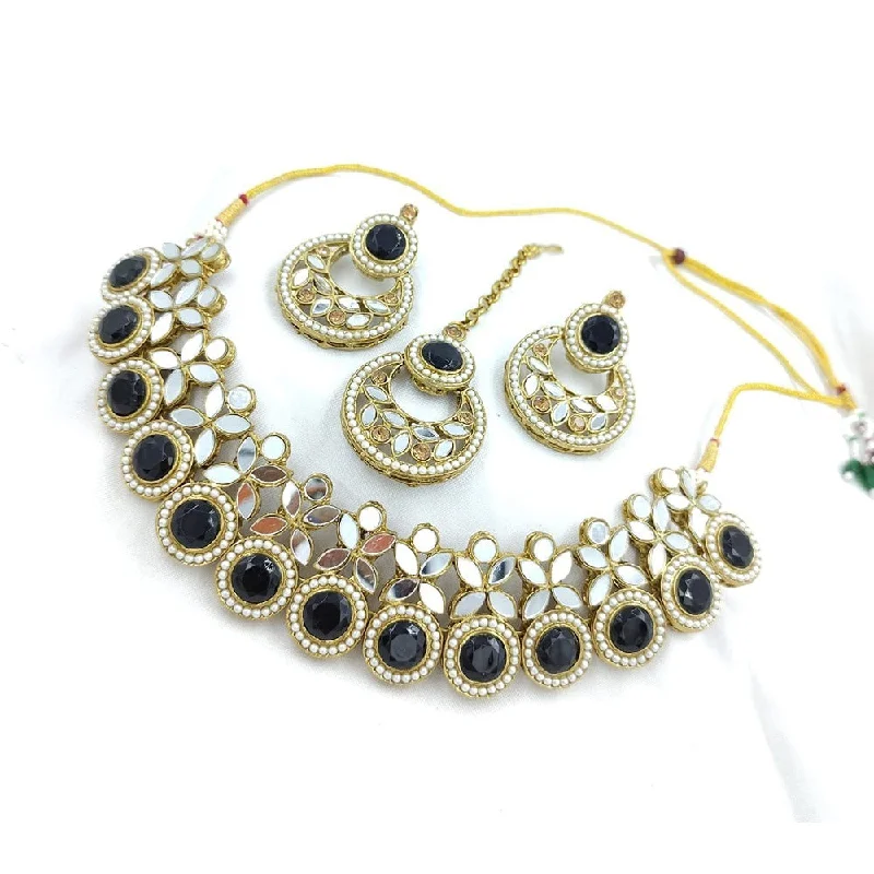 Affordable Luxury Jewelry For Every Occasion Akruti Collection Gold Plated Pota Stone And Mirror Necklace Set Affordable Luxury Jewelry For Every Occasion Akruti Collection Gold Plated Pota Stone And Mirror Necklace Set