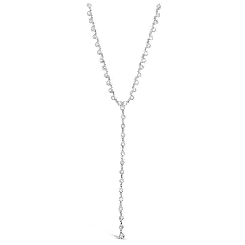 Shop Stylish Jewelry Now And Save Big Bezel-Set Diamond Lariat Necklace