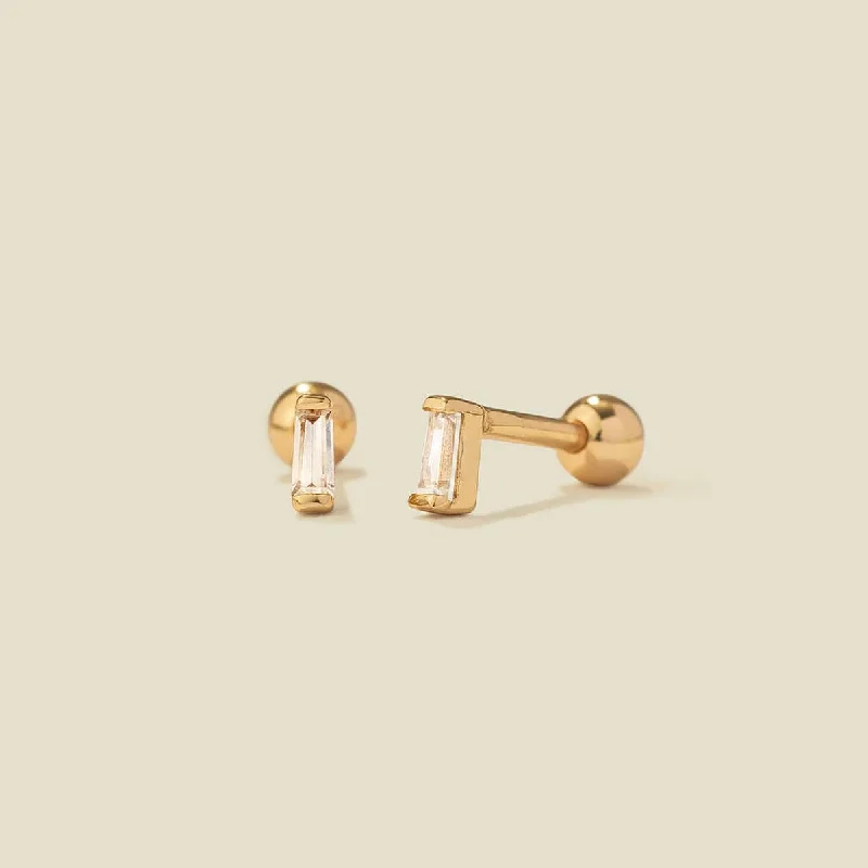 Exclusive Jewelry Discounts – Shop Now For Savings CZ Baguette Stud Earrings