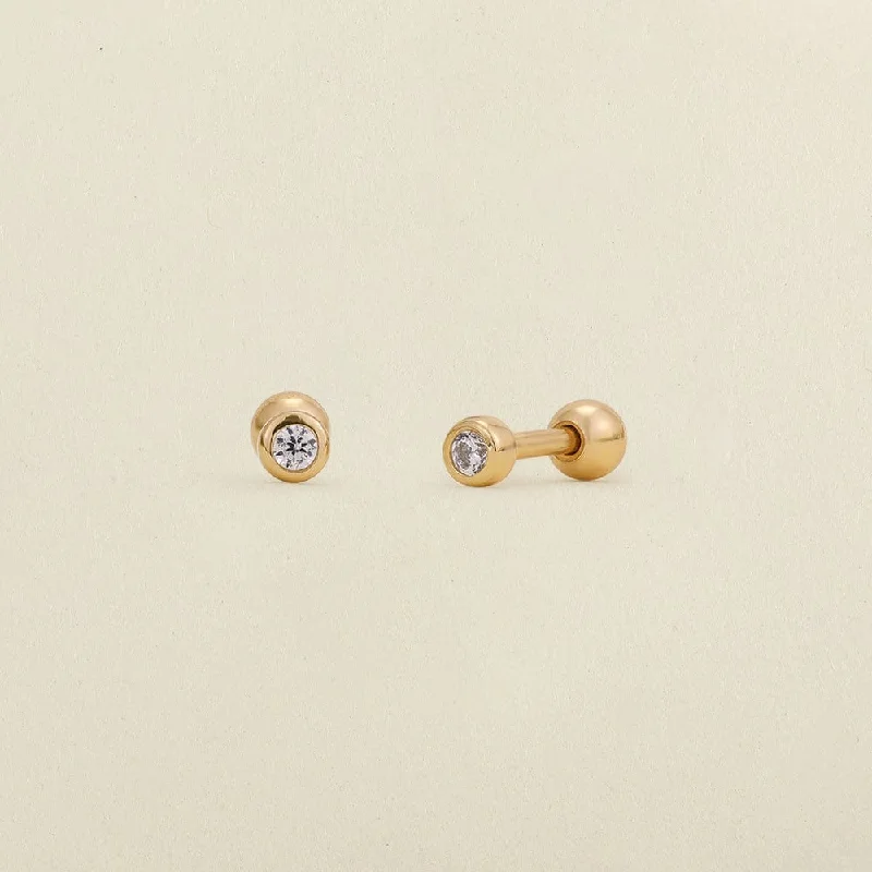 Flash Sale On Exquisite Jewelry – Don't Miss Out CZ Bezel Stud Earrings