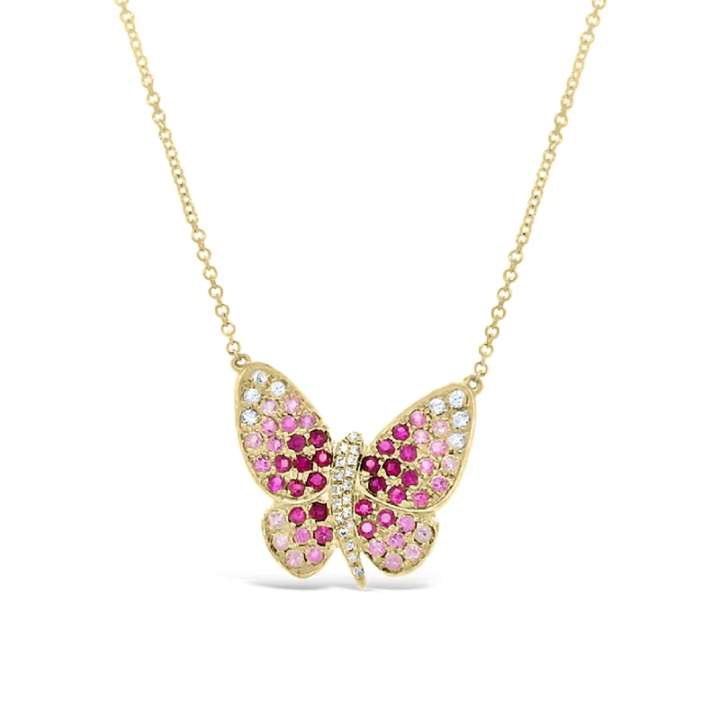 Discounted Luxury Jewelry – Shine Without The Splurge Diamond & Sapphire Butterfly Pendant Necklace Discounted Luxury Jewelry – Shine Without The Splurge Diamond & Sapphire Butterfly Pendant Necklace