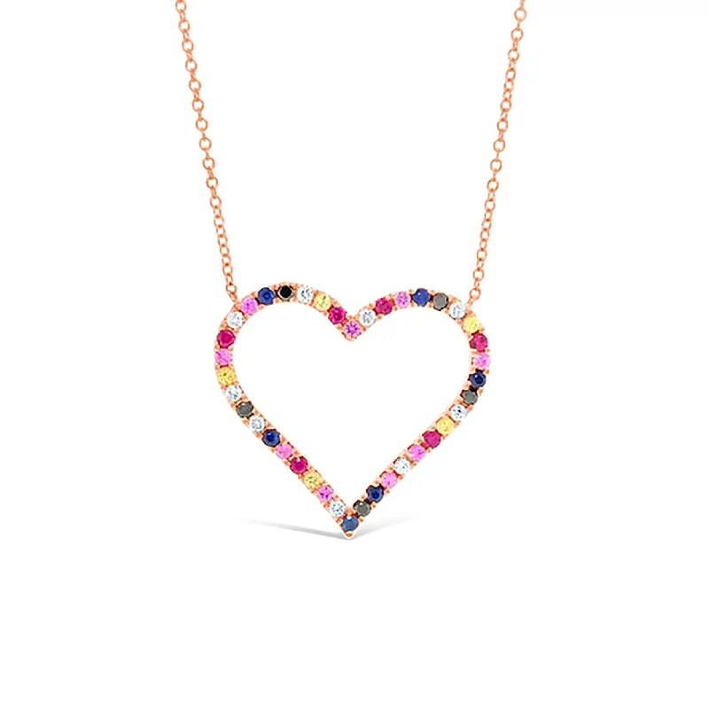 Personalized Jewelry Sale – Unique Pieces At Great Prices Diamond & Rainbow Gemstone Heart Pendant Necklace Personalized Jewelry Sale – Unique Pieces At Great Prices Diamond & Rainbow Gemstone Heart Pendant Necklace
