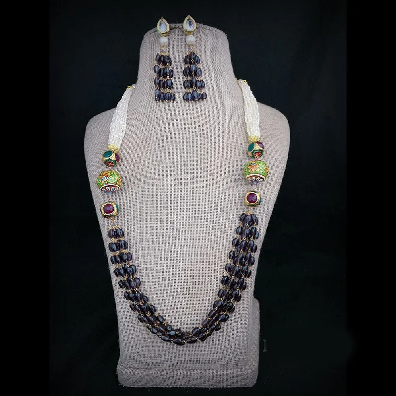 Unique Jewelry Designs Now At Discounted Rates FS Collection Gold Plated Pearls Multi Layer Long Necklace Set Unique Jewelry Designs Now At Discounted Rates FS Collection Gold Plated Pearls Multi Layer Long Necklace Set