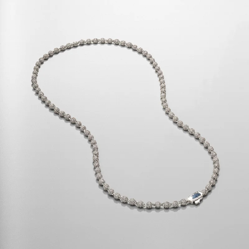 Waterproof Stainless Steel Jewelry For Lasting Beauty Iced Ball Pendant Necklace (Silver) 4mm Waterproof Stainless Steel Jewelry For Lasting Beauty Iced Ball Pendant Necklace (Silver) 4mm
