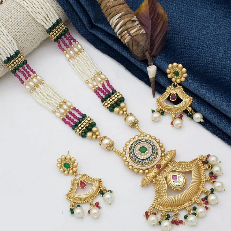 Timeless Elegance, Temporary Discounts – Act Fast Manisha Jewellery Gold Plated Pota Stone And Pearl Long Necklace Set Timeless Elegance, Temporary Discounts – Act Fast Manisha Jewellery Gold Plated Pota Stone And Pearl Long Necklace Set