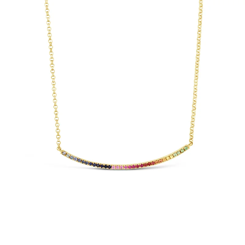Affordable Luxury Jewelry For Every Occasion Rainbow Bar Necklace