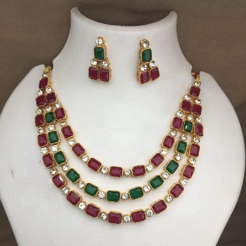 Exclusive Jewelry Markdowns – Limited-Time Offer Palak Art Gold Plated Crystal Stone Necklace Set Exclusive Jewelry Markdowns – Limited-Time Offer Palak Art Gold Plated Crystal Stone Necklace Set