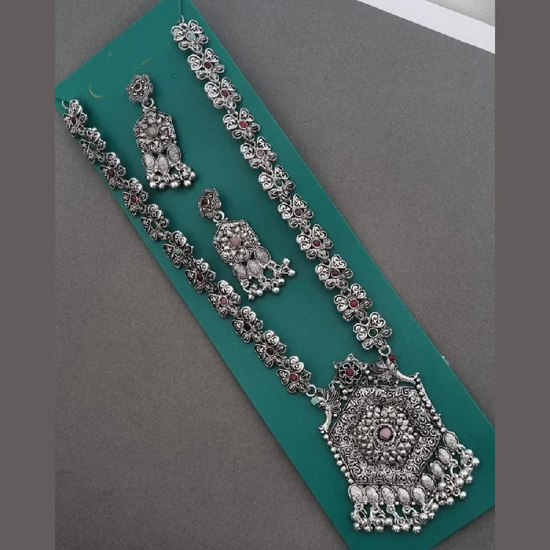 Get Your Favorite Jewelry At The Best Price Pooja Bangles Oxidised Plated Pota Stone Long Necklace Set Get Your Favorite Jewelry At The Best Price Pooja Bangles Oxidised Plated Pota Stone Long Necklace Set