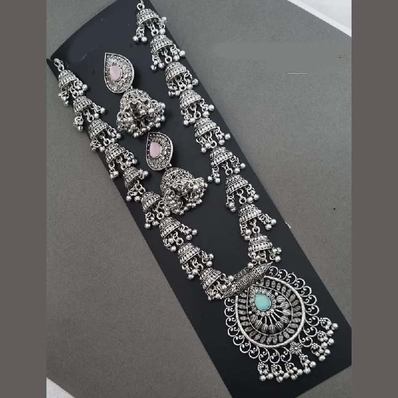 High-Quality Jewelry At A Fraction Of The Cost Pooja Bangles Oxidised Plated Pota Stone Long Necklace Set High-Quality Jewelry At A Fraction Of The Cost Pooja Bangles Oxidised Plated Pota Stone Long Necklace Set