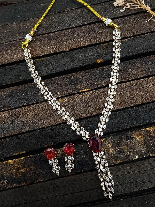 Personalized Jewelry At Special Discount Rates Premium Cz Stone designer Necklace set with Real AD Stones Personalized Jewelry At Special Discount Rates Premium Cz Stone designer Necklace set with Real AD Stones