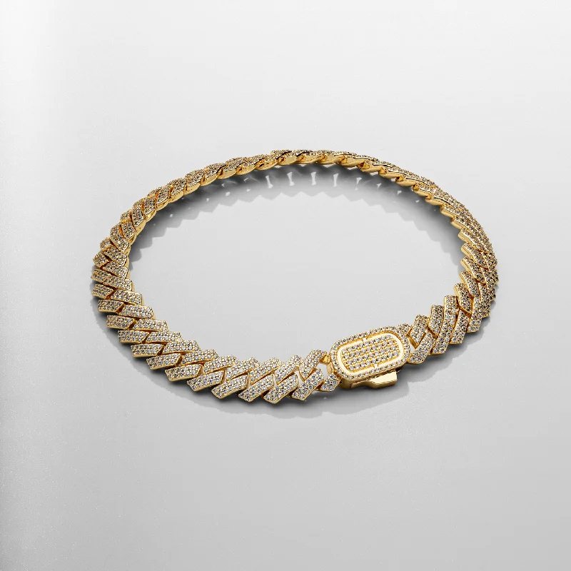 Huge Savings On Timeless Jewelry Collections Prong Link Iced Cuban Bracelet (Gold) 8mm Huge Savings On Timeless Jewelry Collections Prong Link Iced Cuban Bracelet (Gold) 8mm