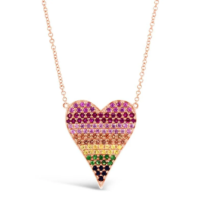 Shop Dazzling Jewelry With Special Promotional Discounts Rainbow Gemstone Heart Pendant Necklace Shop Dazzling Jewelry With Special Promotional Discounts Rainbow Gemstone Heart Pendant Necklace