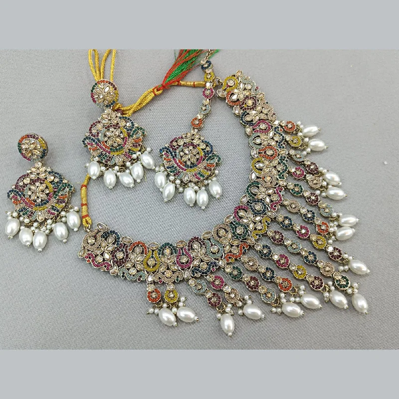 Chic And Stylish Jewelry At Exclusive Prices Rani Sati Jewels Gold Plated Crystal and Pearl Necklace Set Chic And Stylish Jewelry At Exclusive Prices Rani Sati Jewels Gold Plated Crystal and Pearl Necklace Set