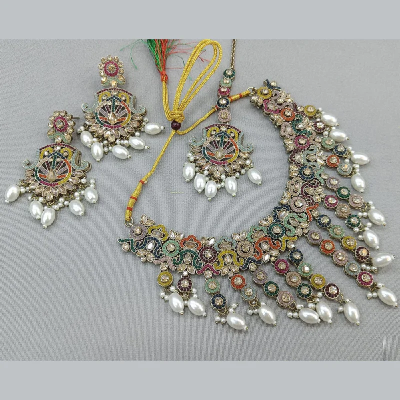 Stunning Jewelry At A Fraction Of The Price Rani Sati Jewels Gold Plated Crystal and Pearl Necklace Set Stunning Jewelry At A Fraction Of The Price Rani Sati Jewels Gold Plated Crystal and Pearl Necklace Set