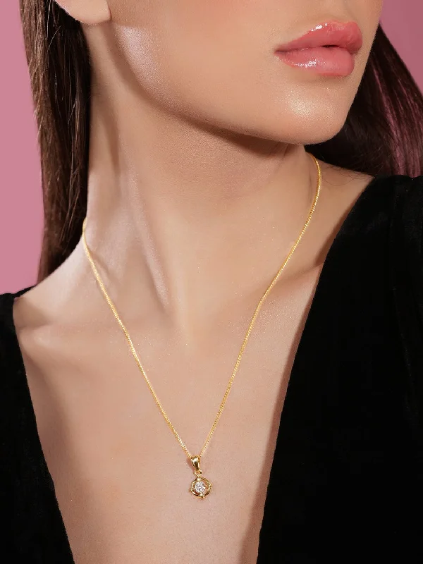 Best-Selling Jewelry Now Available At Special Deals Rubans 18K Gold Plated, Minimal Chain With Solitaire Zircon Studded Pendant Necklace. Best-Selling Jewelry Now Available At Special Deals Rubans 18K Gold Plated, Minimal Chain With Solitaire Zircon Studded Pendant Necklace.