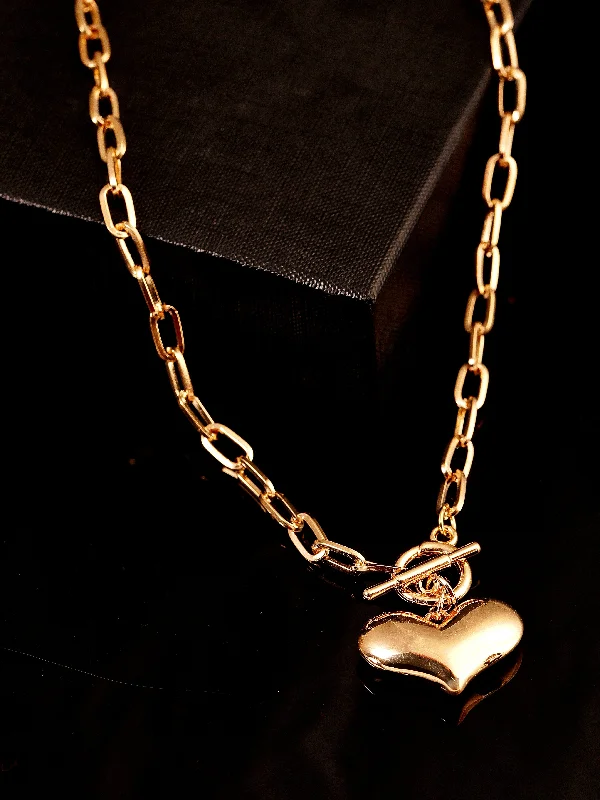Trending Jewelry Styles Now At Limited-Time Discounts TOKYO TALKIES X Rubans Gold Plated Handcrafted Heart Shape Interlinked Chain Necklace Trending Jewelry Styles Now At Limited-Time Discounts TOKYO TALKIES X Rubans Gold Plated Handcrafted Heart Shape Interlinked Chain Necklace