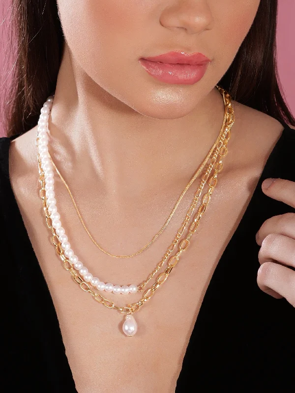 Unique Jewelry For Less – Shop The Sale Now Rubans Voguish Brass Gold-Plated Layered Necklace Unique Jewelry For Less – Shop The Sale Now Rubans Voguish Brass Gold-Plated Layered Necklace