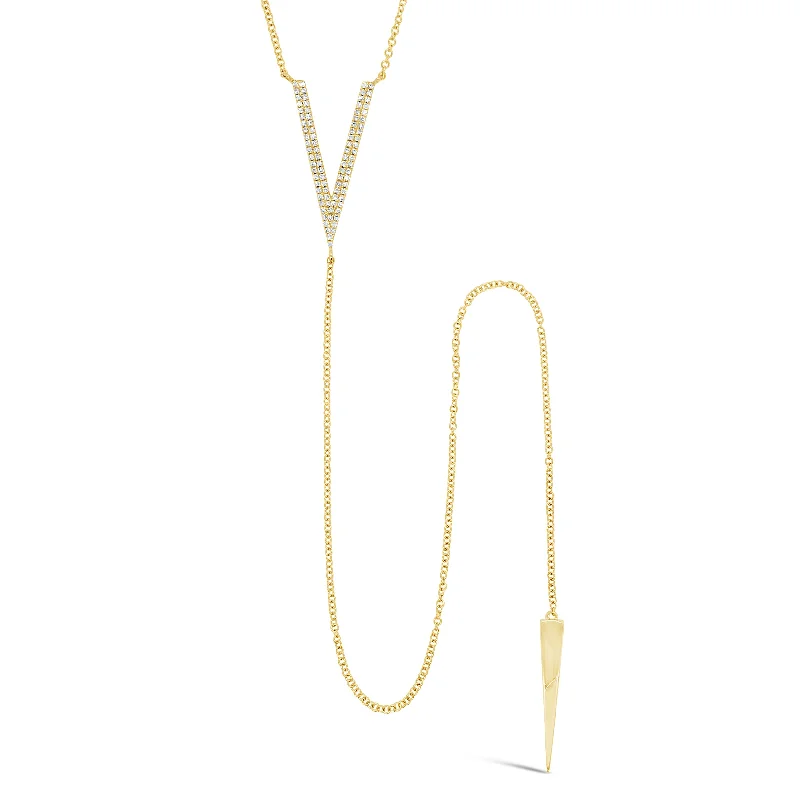 Trending Jewelry Styles Now At Limited-Time Discounts Diamond 'V' Lariat Necklace