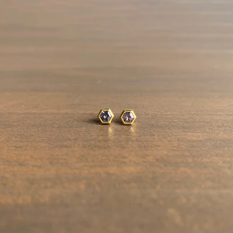 Elegant Rose Gold Jewelry For A Stylish Touch Spinel Hexagon Stud Earrings