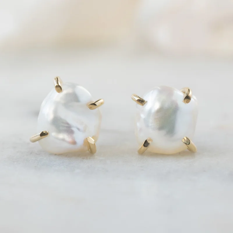 Exclusive Jewelry Offers – Shine For Less The Keshi Pearl Stud Earrings | 14K Yellow Gold Exclusive Jewelry Offers – Shine For Less The Keshi Pearl Stud Earrings | 14K Yellow Gold