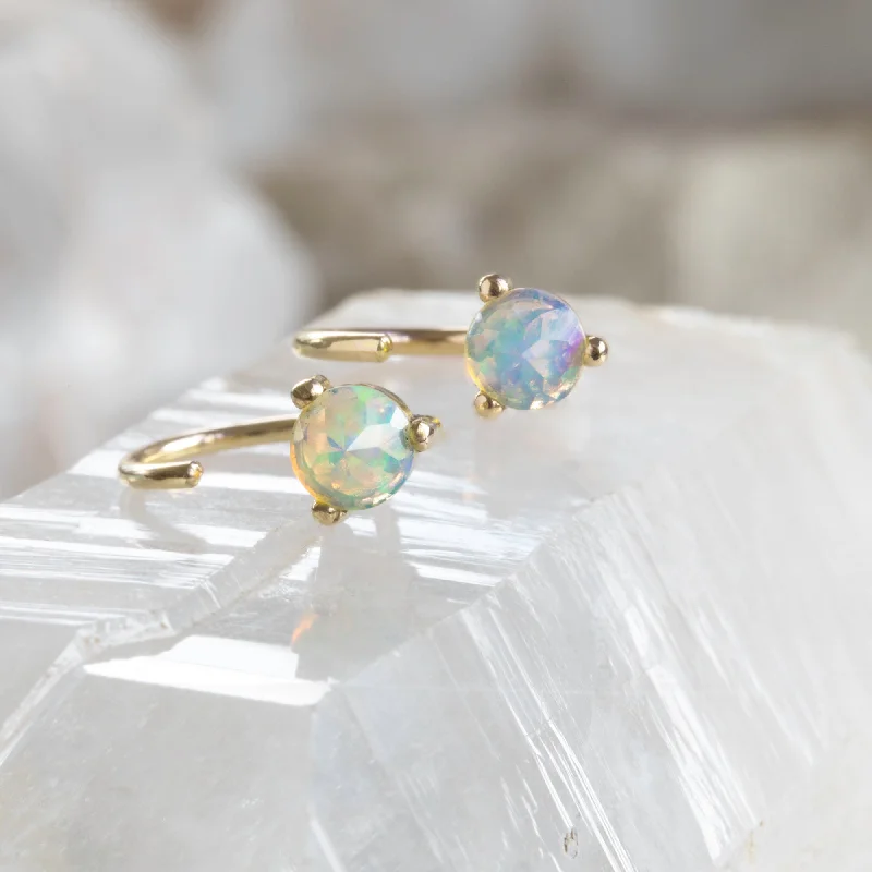 Affordable Glamour – Premium Jewelry At Special Prices The Opal Huggie Stud Earrings | 14K Yellow Gold Affordable Glamour – Premium Jewelry At Special Prices The Opal Huggie Stud Earrings | 14K Yellow Gold