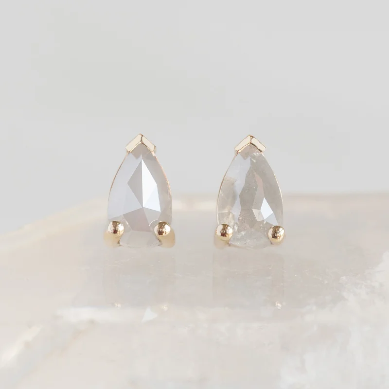 Huge Savings On Timeless Jewelry Collections The Opalescent Icy White Diamond Stud Earrings | 10K Yellow Gold