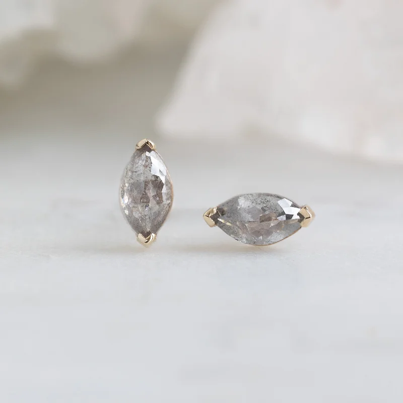 Luxury Jewelry At Unbeatable Discounts The Salt and Pepper Diamond Eye Stud Earrings | 14K Yellow Gold Luxury Jewelry At Unbeatable Discounts The Salt and Pepper Diamond Eye Stud Earrings | 14K Yellow Gold