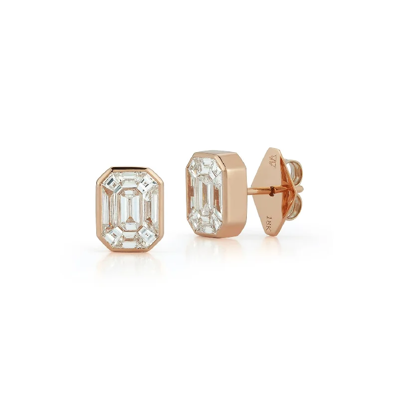 Buy More, Save More On Stunning Jewelry Pieces THOBY 18K GOLD AND DIAMOND ILLUSION SET STUD EARRINGS Buy More, Save More On Stunning Jewelry Pieces THOBY 18K GOLD AND DIAMOND ILLUSION SET STUD EARRINGS
