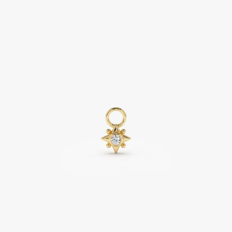 Shop Fine Jewelry With Amazing Deals 14k Diamond Starburst Hoop Charm