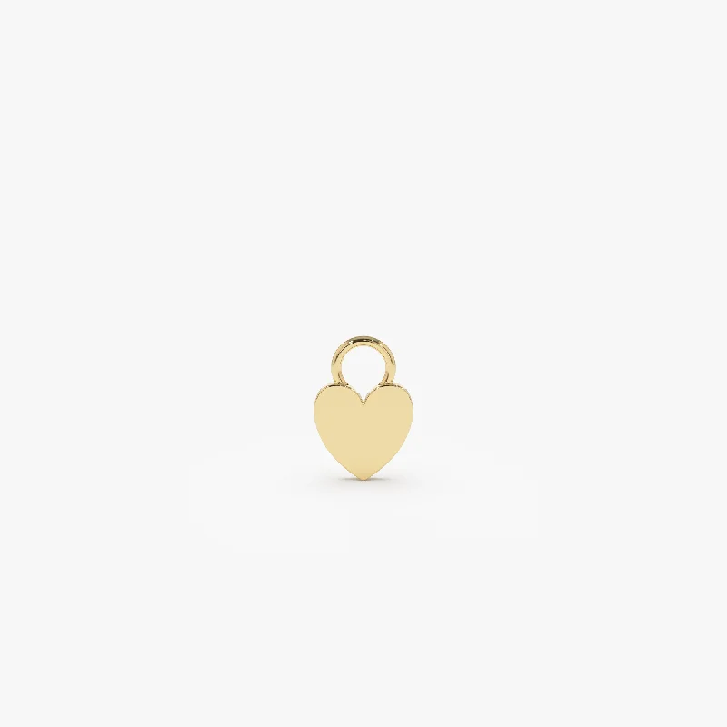 Make Your Outfit Shine With Discounted Jewelry 14k Flat Heart Hoop Charm