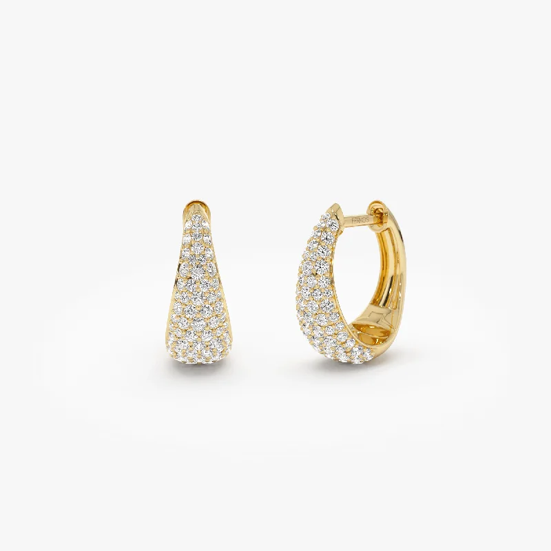 High-End Jewelry, Now More Affordable Than Ever 14K Gold Teardrop Diamond Hoop Earrings High-End Jewelry, Now More Affordable Than Ever 14K Gold Teardrop Diamond Hoop Earrings