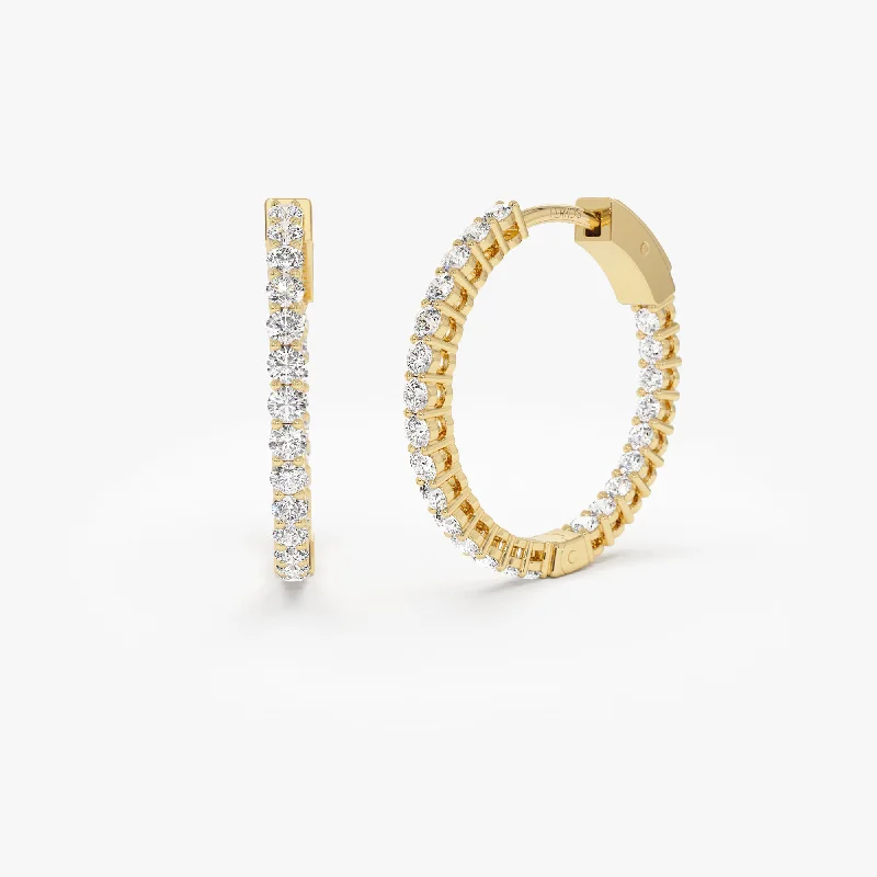 Glamorous Jewelry, Glamorous Deals – Shop Now 14Kt 12.5MM Inside Out Diamond Hoops Glamorous Jewelry, Glamorous Deals – Shop Now 14Kt 12.5MM Inside Out Diamond Hoops