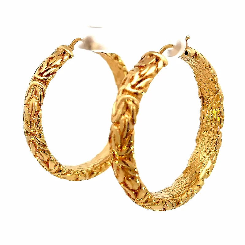 Get Ready To Sparkle – Special Jewelry Discounts Gold Byzantine Hoop Earrings 9mm - 2" Get Ready To Sparkle – Special Jewelry Discounts Gold Byzantine Hoop Earrings 9mm - 2"