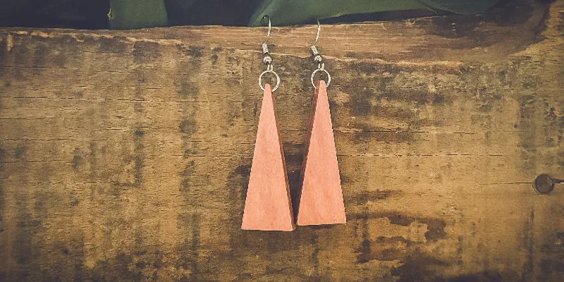 Stunning Statement Jewelry, Unbeatable Discounts Beautiful Boho Triangle Wooden Drop Earrings Stunning Statement Jewelry, Unbeatable Discounts Beautiful Boho Triangle Wooden Drop Earrings