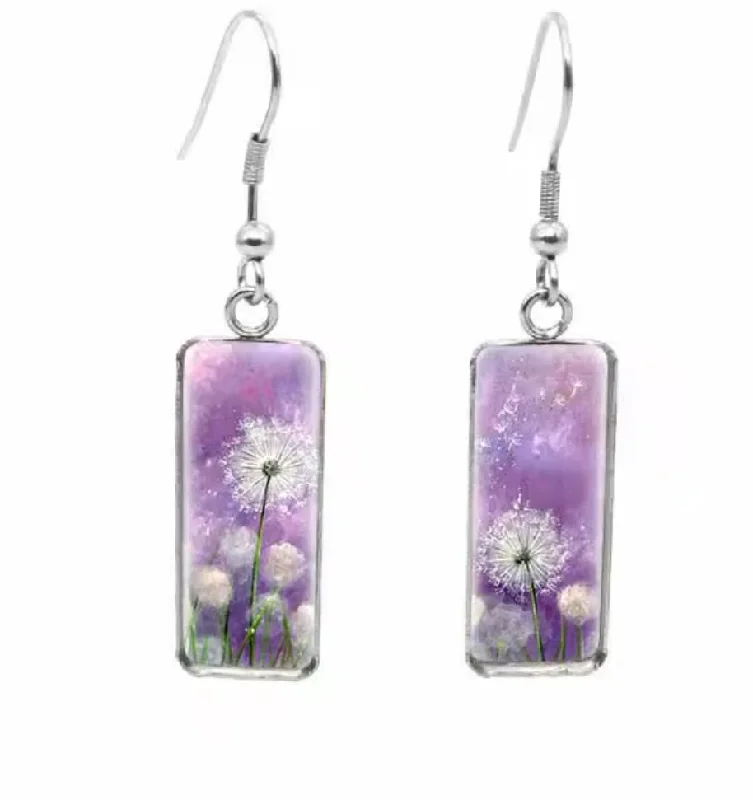 Timeless Elegance At Unbelievable Discounts Beautiful Glass Like Folk Dandelion Earrings Timeless Elegance At Unbelievable Discounts Beautiful Glass Like Folk Dandelion Earrings