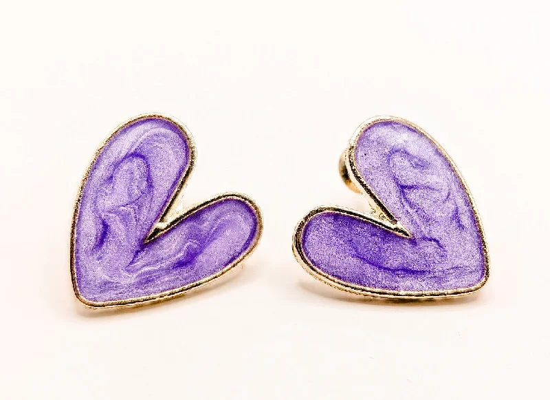 Shop Stylish Jewelry Now And Save Big Beautiful Purple Heart Earrings