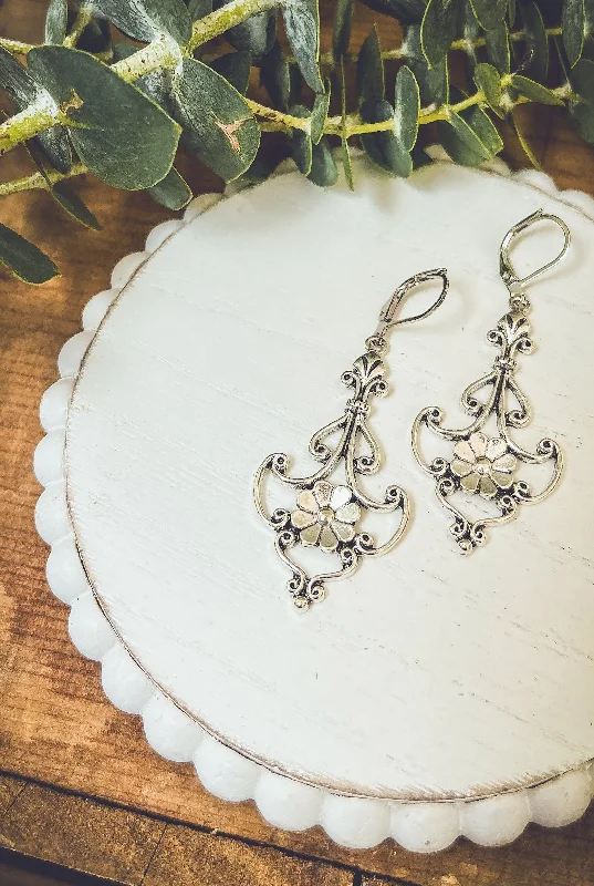Grab Stylish Jewelry Before The Sale Ends Beautiful Ornate Silver Drop Earrings