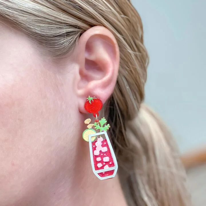Timeless Elegance Now At Special Discounts Bloody Mary Glitter Dangle Earrings