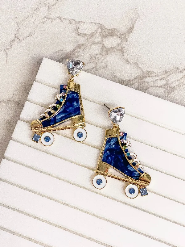 Stunning Jewelry At Even More Stunning Prices Colored Roller Skate Dangle Earrings - Denim Stunning Jewelry At Even More Stunning Prices Colored Roller Skate Dangle Earrings - Denim