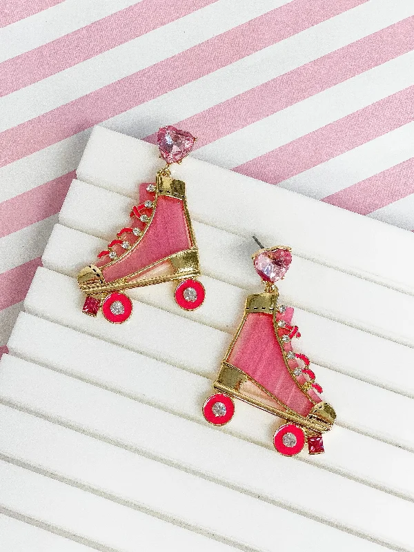 Must-Have Jewelry Pieces At Reduced Prices Colored Roller Skate Dangle Earrings - Pink Must-Have Jewelry Pieces At Reduced Prices Colored Roller Skate Dangle Earrings - Pink
