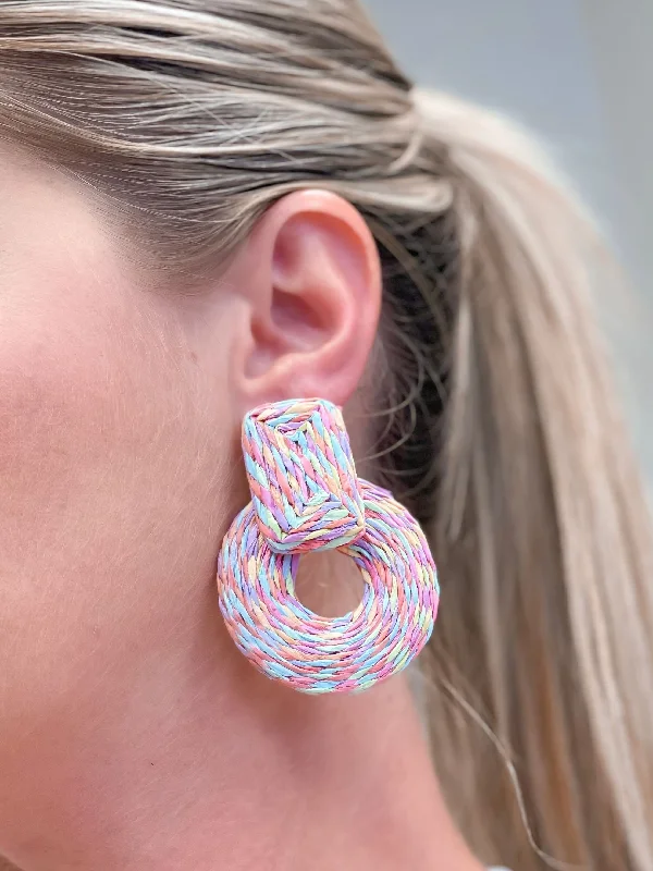Breathtaking Jewelry At Limited-Time Savings Colorful Raffia Circle Statement Earrings Breathtaking Jewelry At Limited-Time Savings Colorful Raffia Circle Statement Earrings