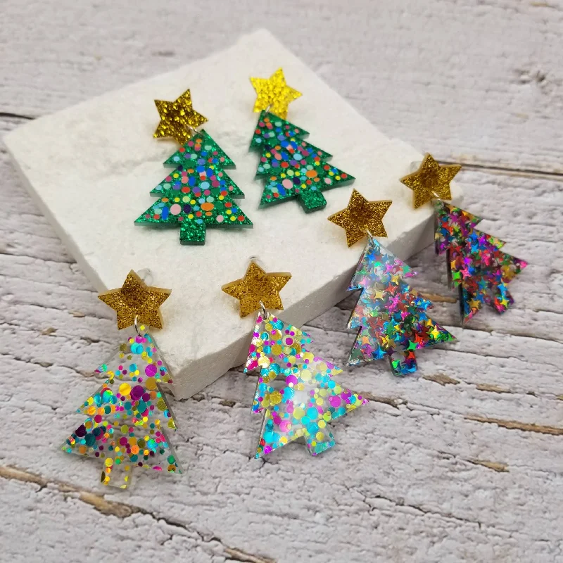 Accessorize For Less – Luxury Jewelry At Affordable Prices Confetti Star Christmas Tree Earrings - 3 Color