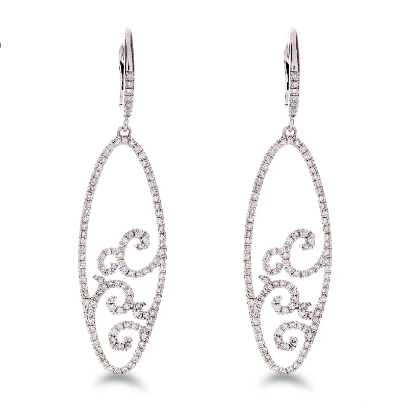 Fashion-Forward Geometric Jewelry For Contemporary Style Diamond Dangling Earrings