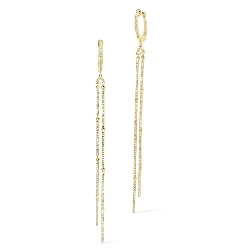 Versatile Layering Jewelry For Effortless Chic Diamond Double Drip Earrings