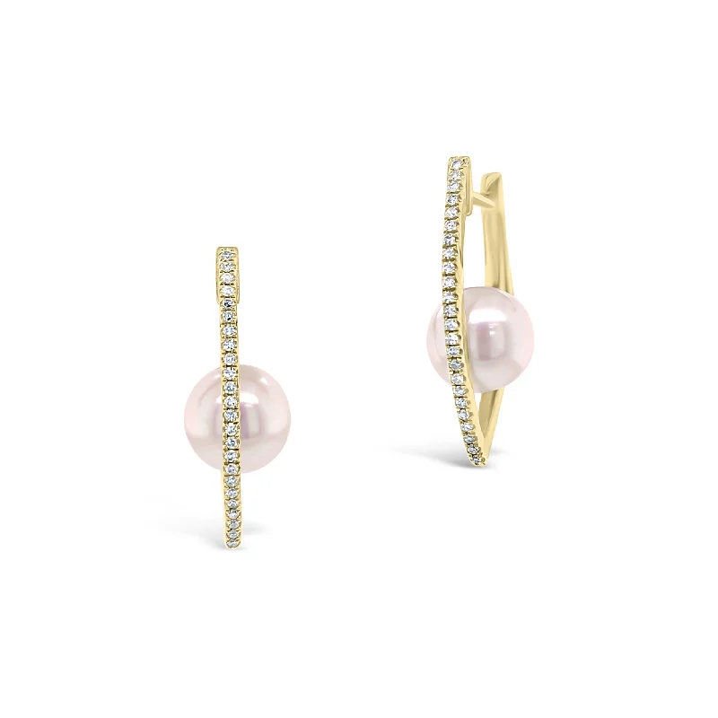 Buy More, Save More On Stunning Jewelry Designs Diamond Hoop Earrings with Pearls
